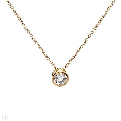 ****R1500**** 14K GOLD PLATED SILVER NECKLACE WITH A PENDANT